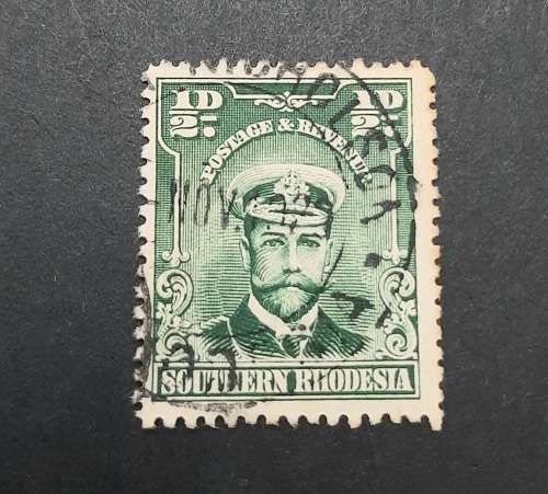 ** 1924 KGV Southern Rhodesia Green ½d Stamp (USED).**