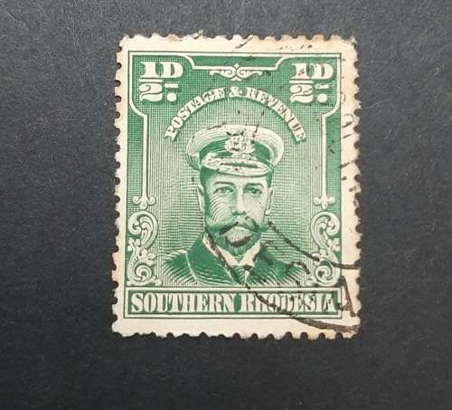 ** 1924 KGV Southern Rhodesia `Admiral` ½d Stamp (USED).**