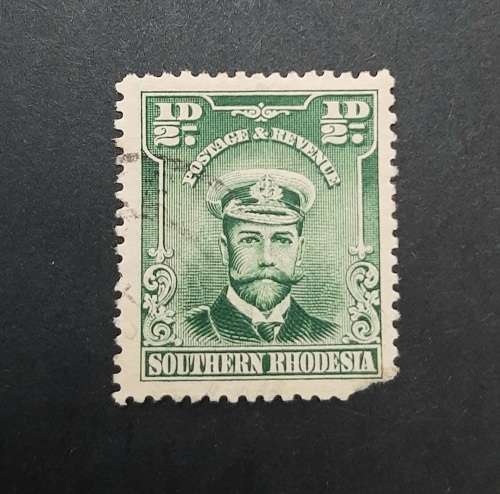 1924 KGV Southern Rhodesia Green ½d Stamp