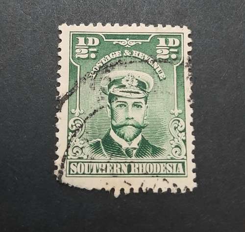 ** 1924 KGV Southern Rhodesia `Admiral`  ½d Stamp (USED).**