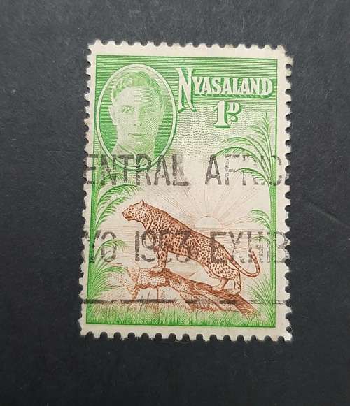 ** 1947 KGVI Nyasaland Green 1d Stamp (USED).**