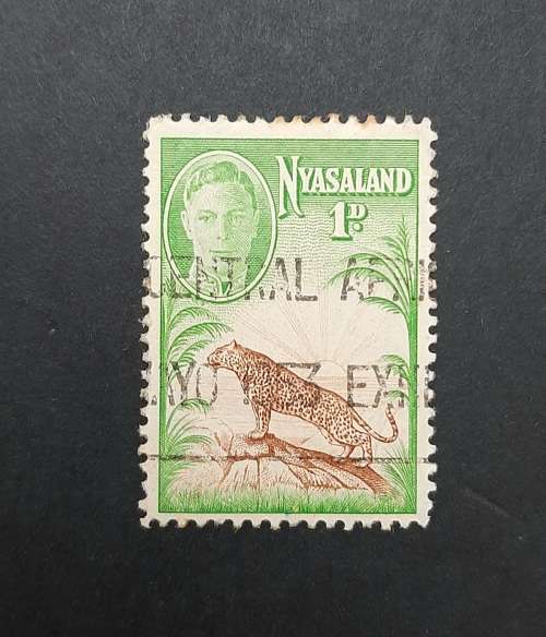 ** 1947 KGVI Nyasaland Green 1d Stamp (USED).**