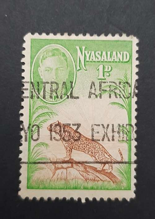 ** 1947 KGVI Nyasaland Green 1d Stamp (USED).**