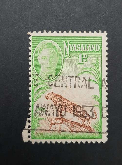 ** 1947 KGVI Nyasaland Green 1d Stamp (USED).**