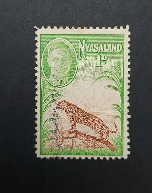 ** 1947 KGVI Nyasaland Green 1d Stamp (USED).**