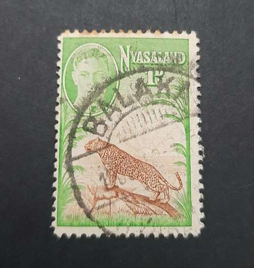 ** 1947 KGVI Nyasaland Green 1d Stamp (USED).**