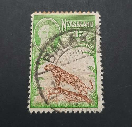 ** 1947 KGVI Nyasaland Green 1d Stamp (USED).**