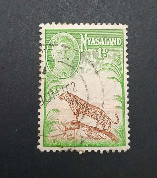 ** 1947 KGVI Nyasaland Green 1d Stamp (USED).**