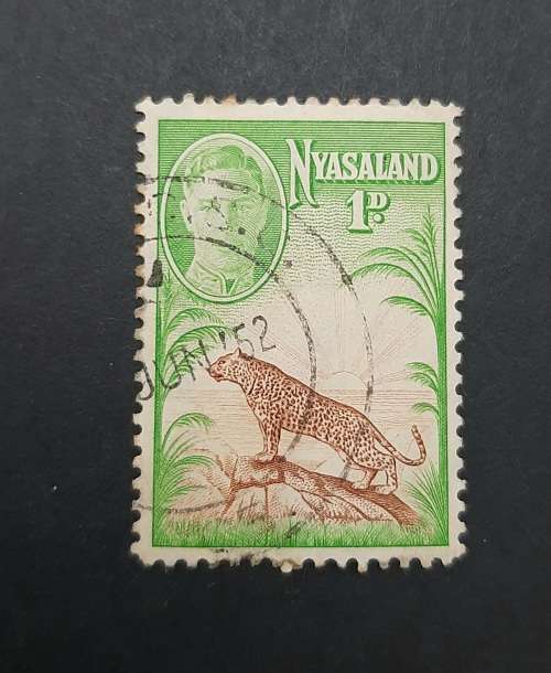 ** 1947 KGVI Nyasaland Green 1d Stamp (USED).**