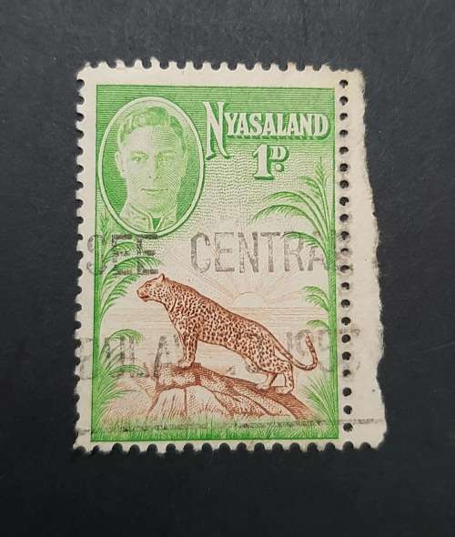 ** 1947 KGVI Nyasaland Green 1d Stamp (USED).**