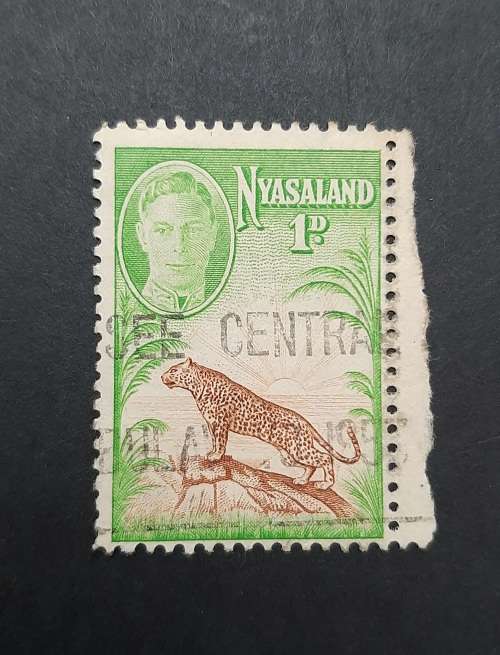 ** 1947 KGVI Nyasaland Green 1d Stamp (USED).**