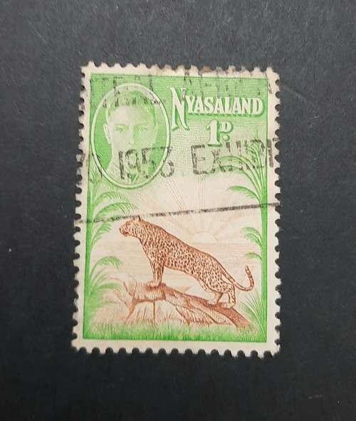 ** 1947 KGVI Nyasaland Green 1d Stamp (USED).**
