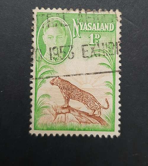 ** 1947 KGVI Nyasaland Green 1d Stamp (USED).**