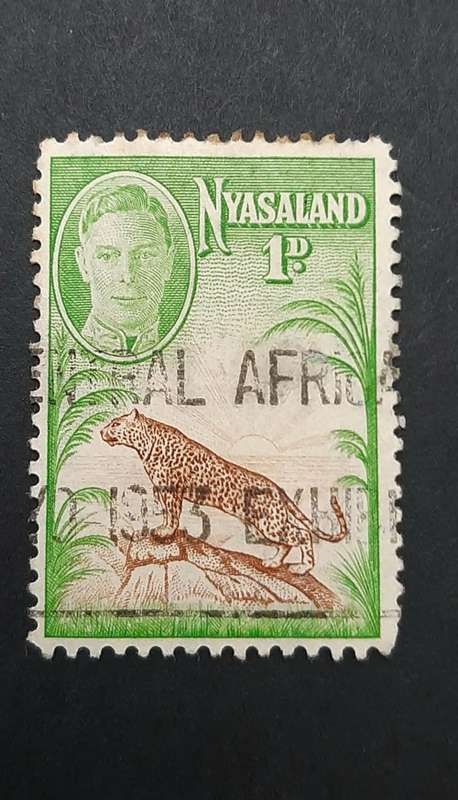 ** 1947 KGVI Nyasaland Green 1d Stamp (USED).**