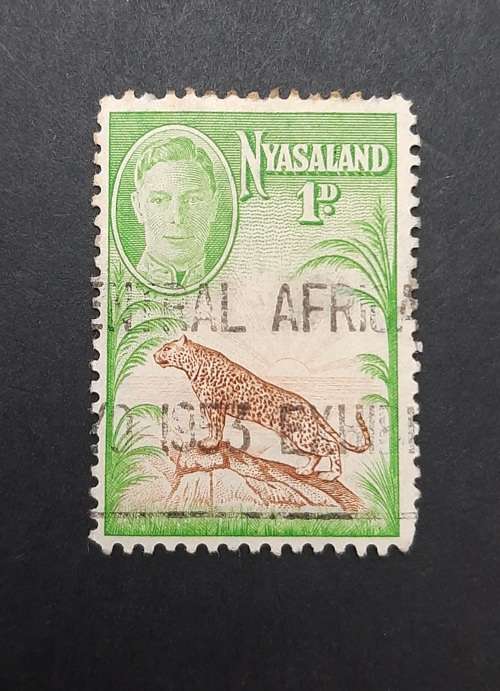 ** 1947 KGVI Nyasaland Green 1d Stamp (USED).**