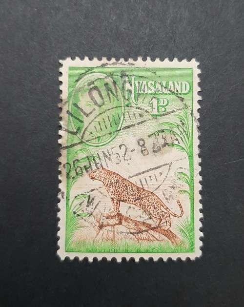 1947 KGVI Nyasaland Green 1d Stamp