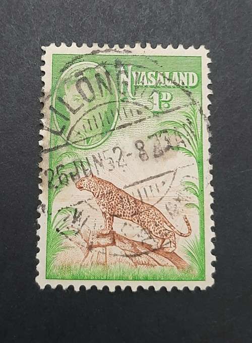 1947 KGVI Nyasaland Green 1d Stamp
