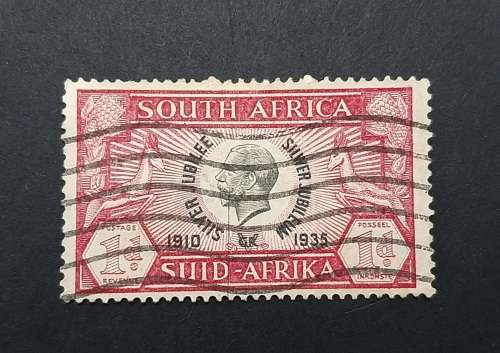 ** 1935 KGV South Africa Silver Jubilee 1d Stamp (USED)**