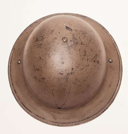 ** WW2 British Army MKII `Brodie` Steel Helmet w/ Liner & Chinstrap (1942).**