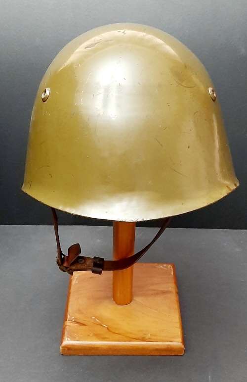 ** Border War : 1980s Bulgarian M72 Battle Damaged Steel Helmet w/ Liner & Chinstrap **