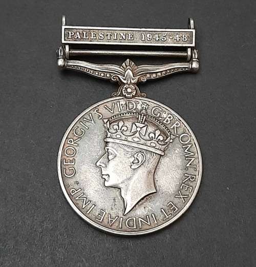 ** British General Service Medal w/ Palestine 1945-48 Bar(Pte. Motobele  A.P.C).**
