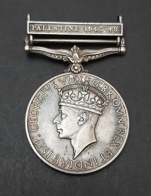 ** British General Service Medal w/ Palestine 1945-48 Bar(Pte. Motobele  A.P.C).**