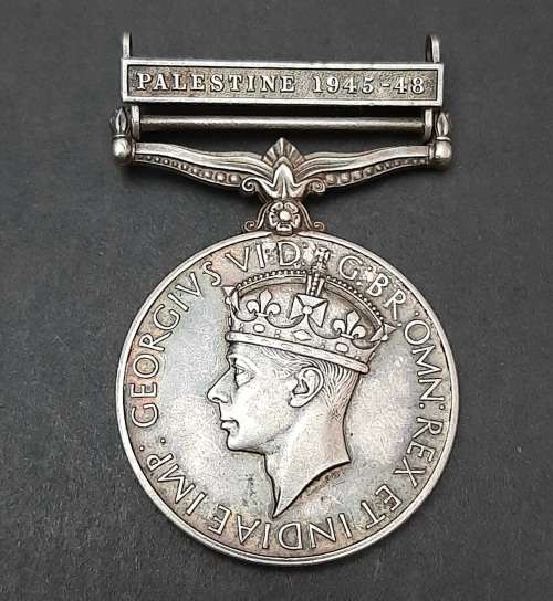** British General Service Medal w/ Palestine 1945-48 Bar(Pte. Motobele  A.P.C).**