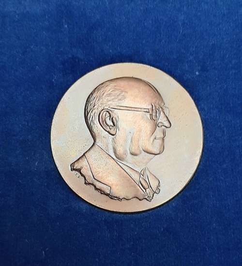 ** 1974 D.F. Malan Centenary Bronze Medallion w/ Case (EF).**