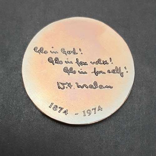 ** 1974 D.F. Malan Centenary Bronze Medallion w/ Case (EF).**