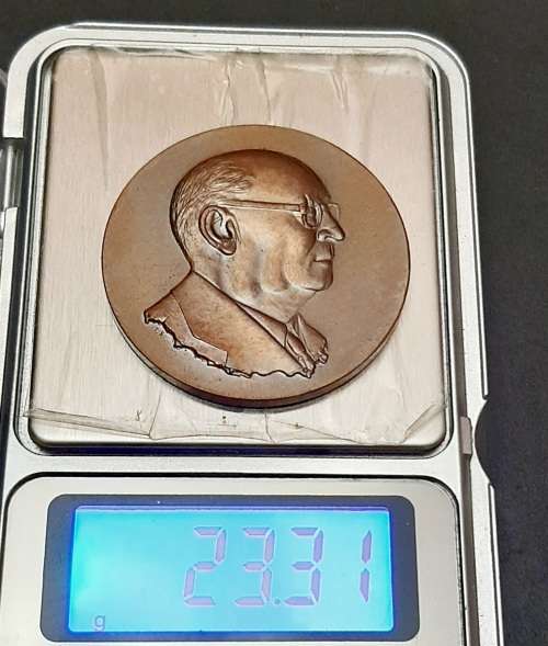 ** 1974 D.F. Malan Centenary Bronze Medallion w/ Case (EF).**