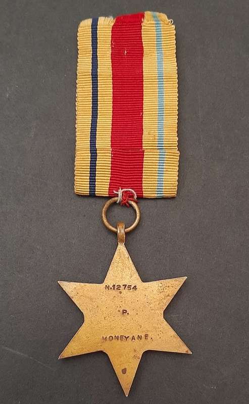 ** WW2  Full-Size Africa Star Medal w/ Ribbon att. Native Soldier.**