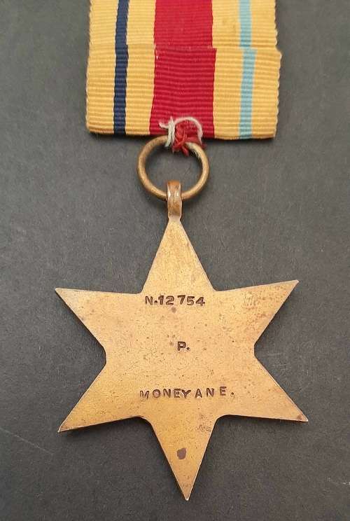 ** WW2  Full-Size Africa Star Medal w/ Ribbon att. Native Soldier.**