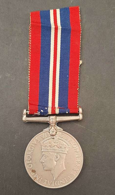 ** WW2  Full-Size British 1939-45  Medal w/ Ribbon att. Native Soldier.**