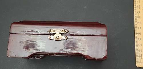 ** 20th Century Chinese Cork Diorama Scene Jewellery Box (15cm x 8cm).**