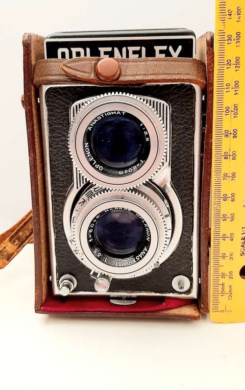 Rare Post-War Japanese Oplenflex Rektor No.8636 TLR Camera with Case