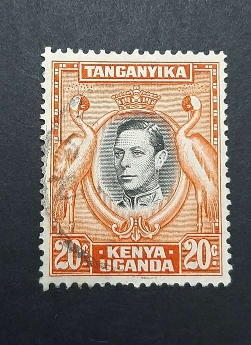 ** 1938 KGVI Tanganyika, Kenya, Uganda 20c Stamp (USED).**