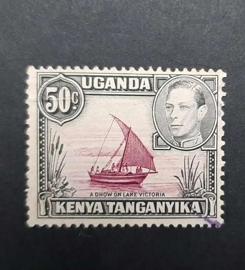 1938 KGVI Uganda, Kenya, Tanganyika 50c Stamp