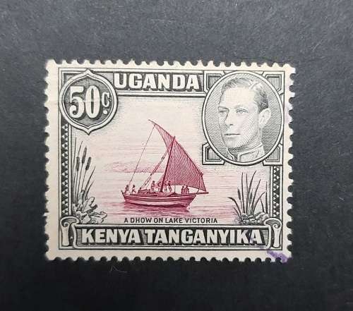 1938 KGVI Uganda, Kenya, Tanganyika 50c Stamp