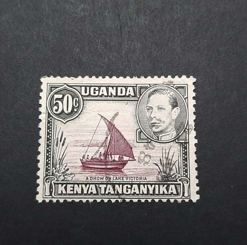 1938 KGVI Uganda, Kenya, Tanganyika 50c Stamp