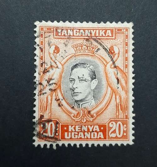 1938 KGVI Tanganyika, Kenya, Uganda 20c Stamp