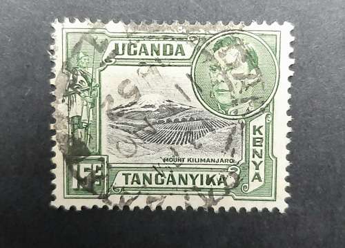 ** 1938 KGVI Uganda, Kenya, Tanganyika 15c Stamp (USED).**