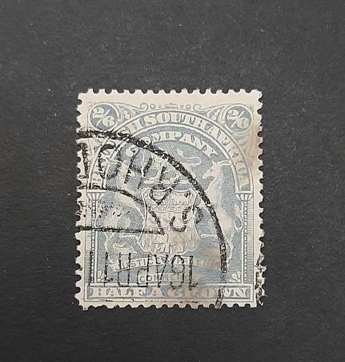 1906 Rhodesia British South Africa Company 2/6 Shilling Stamp