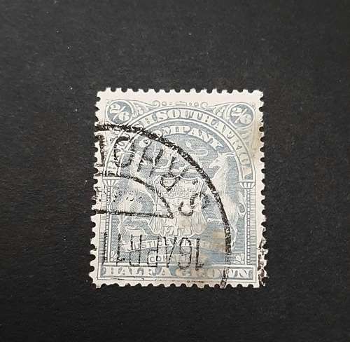 1906 Rhodesia British South Africa Company 2/6 Shilling Stamp