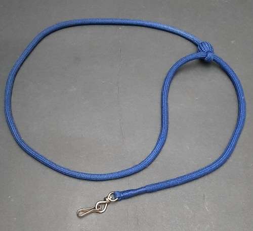 1980s South African Police Blue Whistle Retention Lanyard
