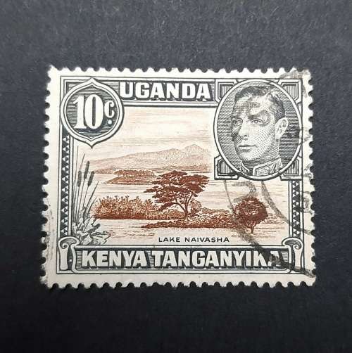 ** 1938 KGVI Uganda, Kenya, Tanganyika 10c Stamp (USED).**