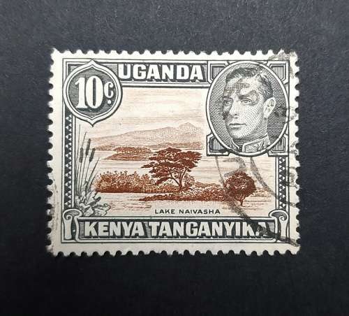 ** 1938 KGVI Uganda, Kenya, Tanganyika 10c Stamp (USED).**
