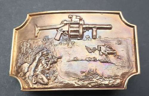 Commemorative SADF Border War Bronze 40mm Grenade Launcher Belt Buckle