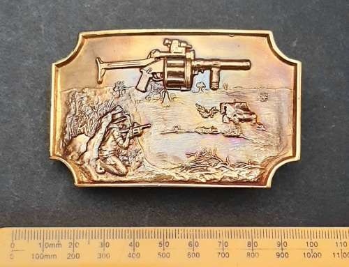 Commemorative SADF Border War Bronze 40mm Grenade Launcher Belt Buckle