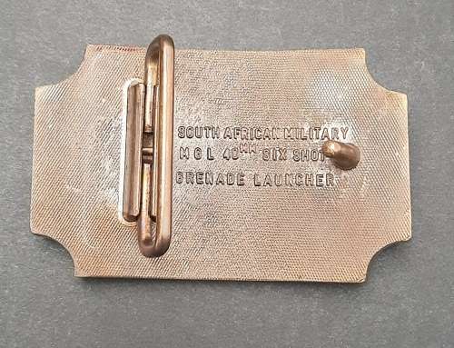 Commemorative SADF Border War Bronze 40mm Grenade Launcher Belt Buckle