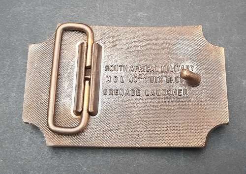 Commemorative SADF Border War Bronze 40mm Grenade Launcher Belt Buckle